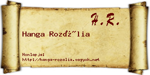 Hanga Rozália névjegykártya